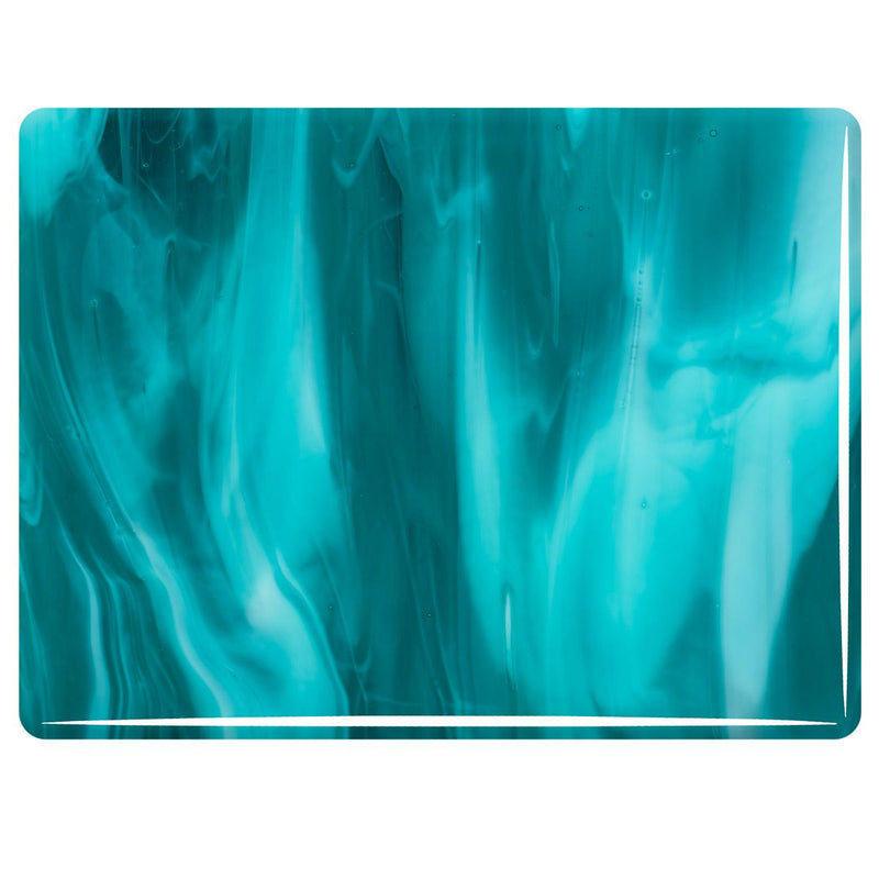 Peacock Blue, White Streaky Bullseye Sheet 2176 3MM