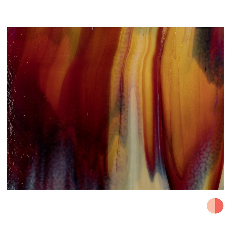 Soft Yellow, Deep Red Streaky Striker Bullseye Sheet 2250 3MM