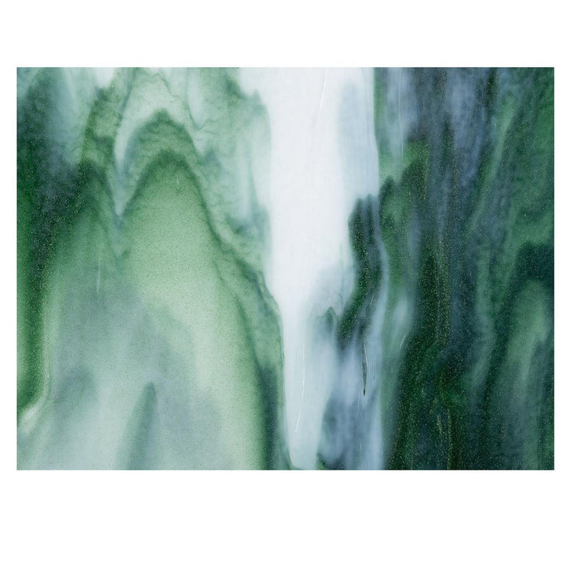 White, Aventurine Green Streaky Bullseye Sheet 2312 3MM