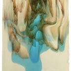 French Vanilla, Light Turquoise Blue Infusion Bullseye 2537IN 3mm Half Sheet