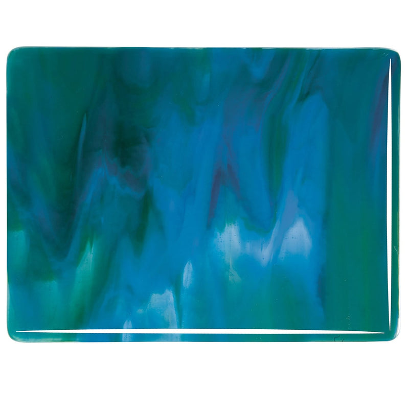 Azure Blue Opal, Jade Green Opal, Neo-lavender Transparent Bullseye Sheet 3045 3MM