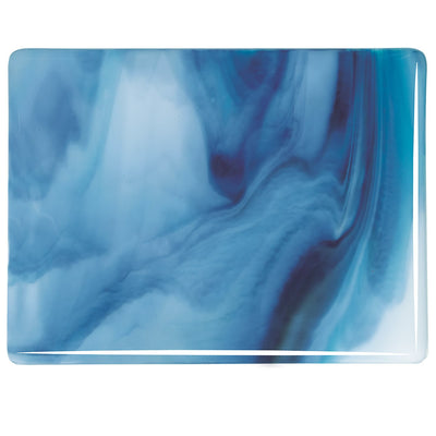 White, Turquoise Blue, Midnight Blue Streaky Bullseye Sheet 3086 3MM