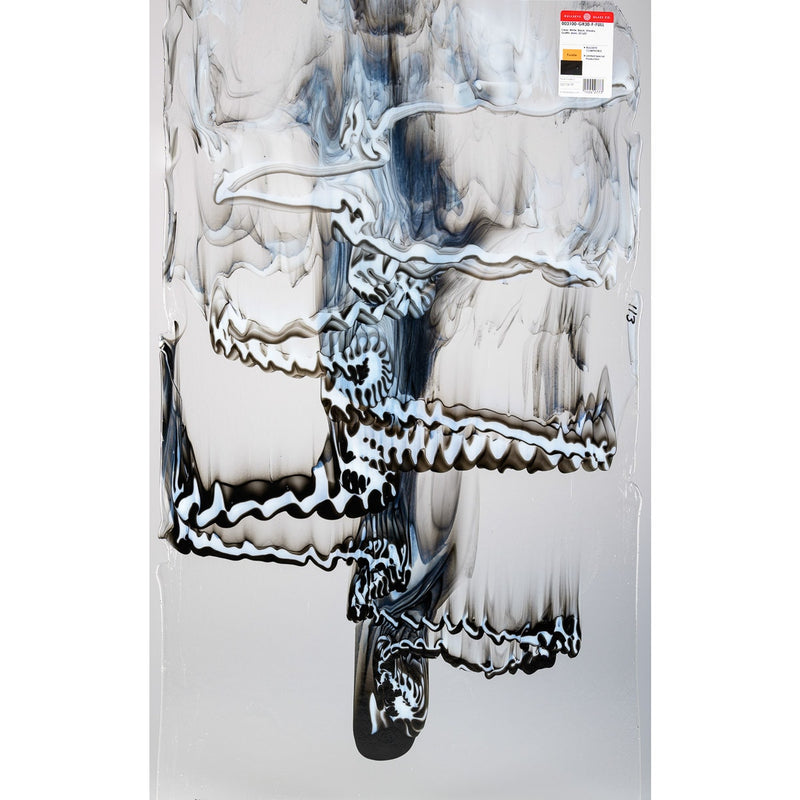 Clear, White, Black Graffiti Bullseye Sheet 3100 3MM