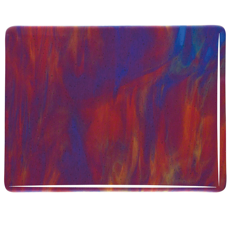 Cranberry, Royal Blue, Spring Green Streaky Bullseye Sheet 3126 3MM