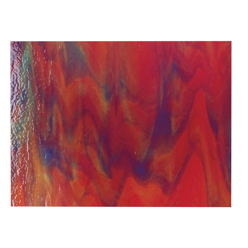 Cranberry, Royal Blue, Spring Green Streaky Bullseye Sheet 3126 3MM