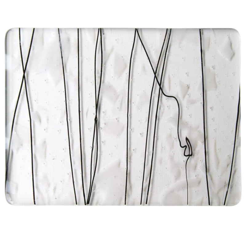 White with Black Streamers on Clear Base Collage Bullseye Sheet 4118 3MM