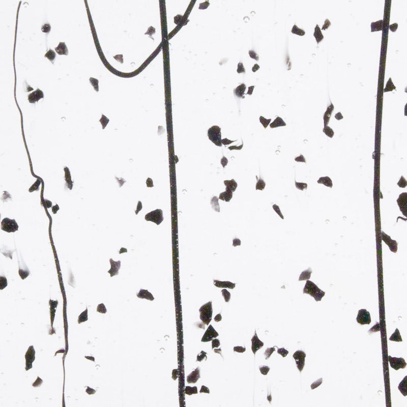 Black Frit and Streamers on Clear Bullseye Sheet 4200 3MM