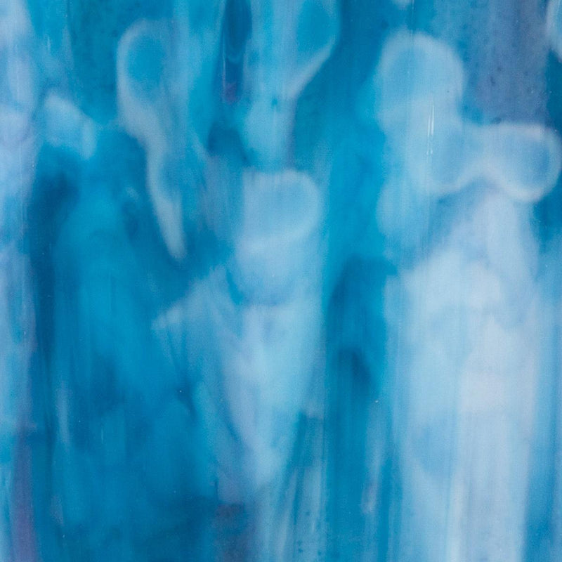 White Turquoise Gold Purple Mottle Mix Bullseye Sheet 6336 3MM