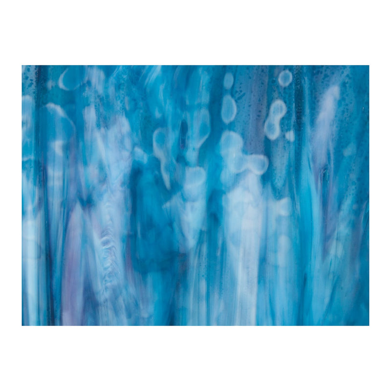 White Turquoise Gold Purple Mottle Mix Bullseye Sheet 6336 3MM