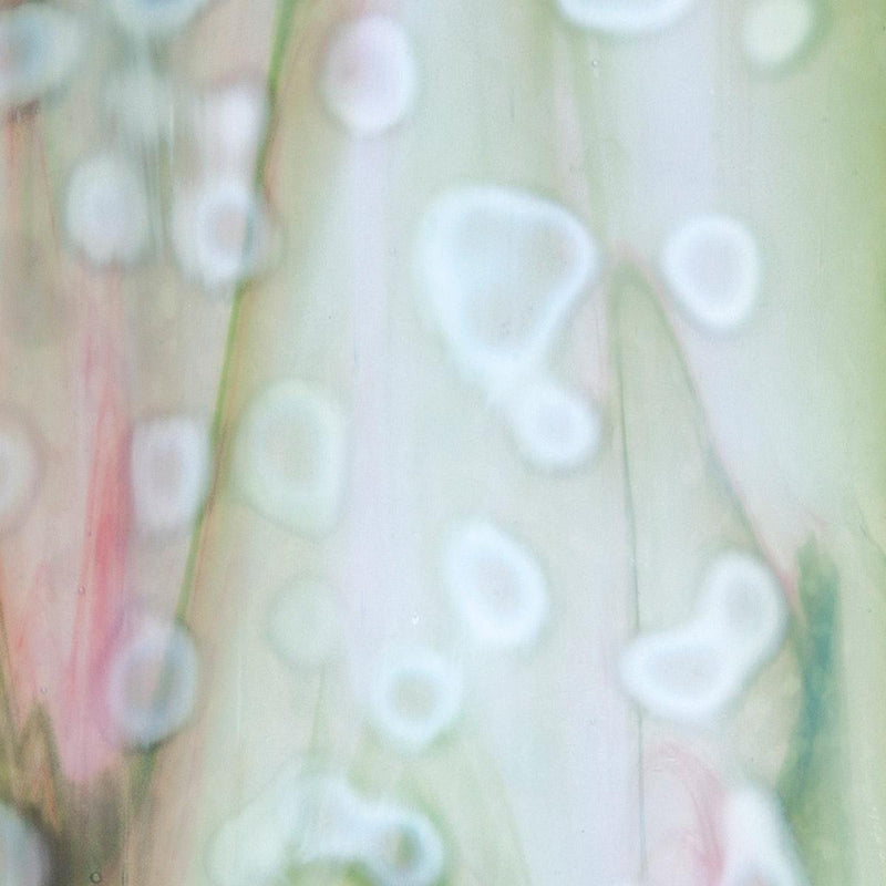 White Olive Green Gold Pink Mottle Mix Bullseye Sheet 6343 3MM