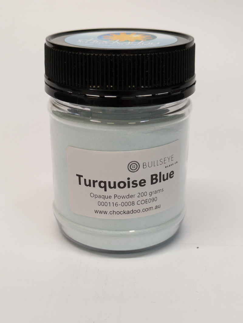 Turquoise Blue Opaque Bullseye Frit 116