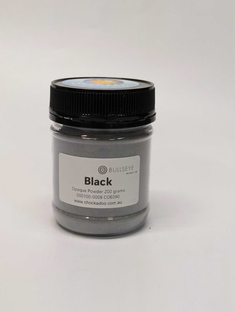 Black Opaque Bullseye Fine Frit 100