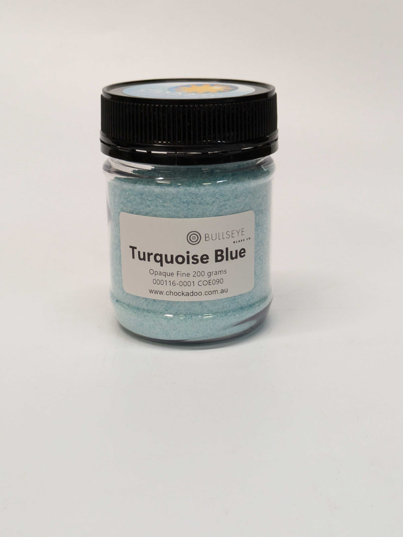Turquoise Blue Opaque Bullseye Frit 116