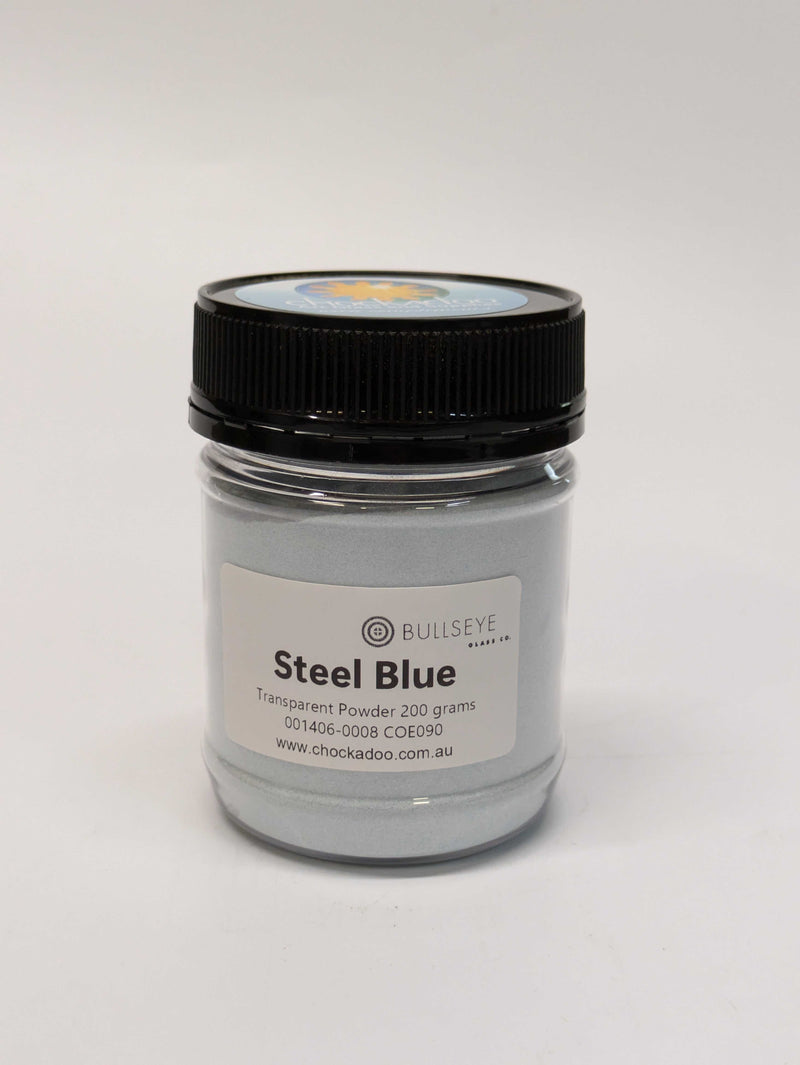 Steel Blue Transparent Bullseye Frit 1406