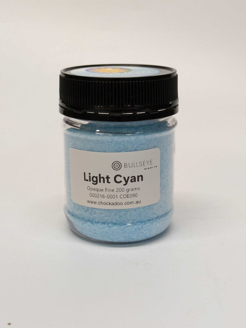 Light Cyan Opaque Bullseye Fine Frit 216