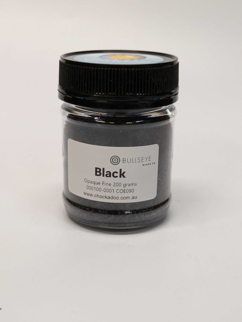 Black Opaque Bullseye Fine Frit 100