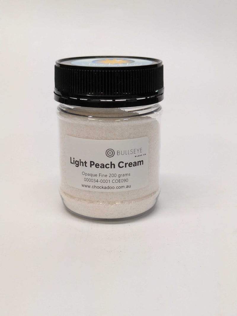 Light Peach Cream Opaque Bullseye Frit 034