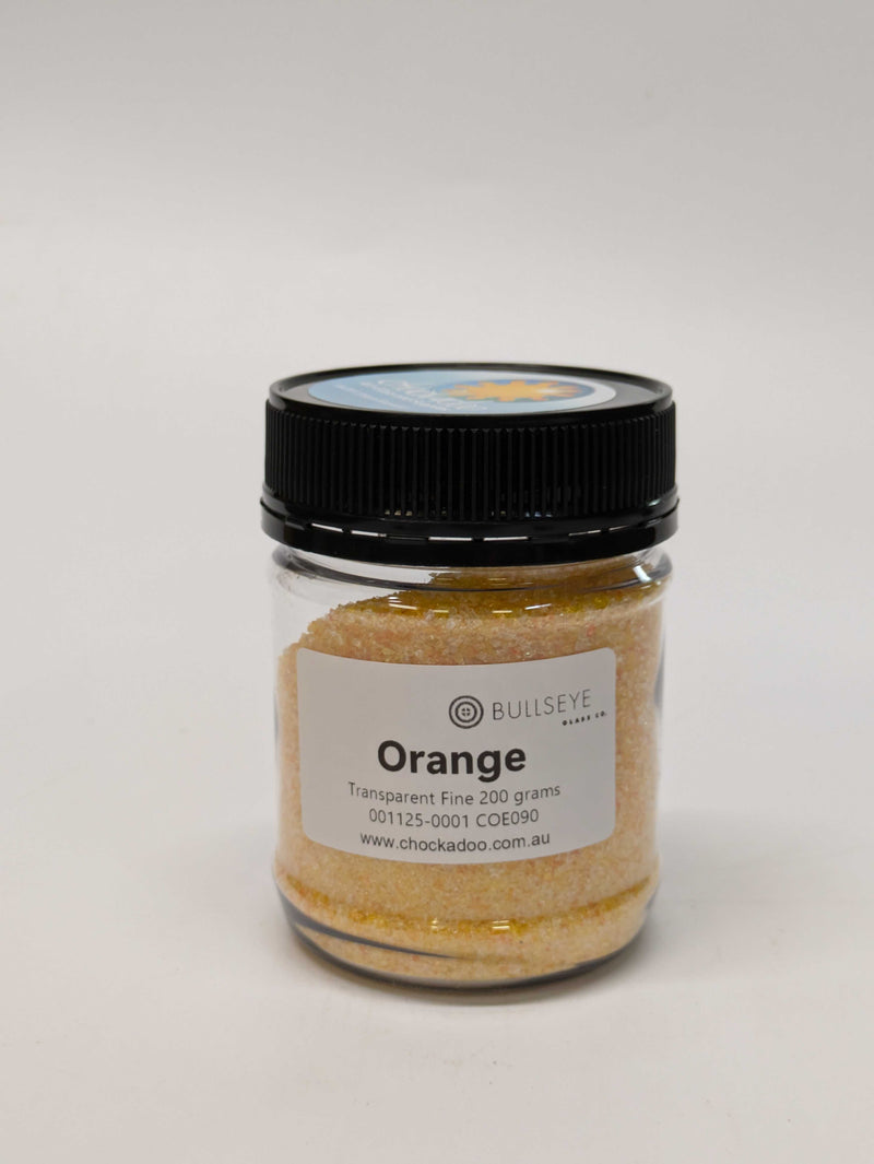 Orange Striker Transparent Bullseye Fine Frit 1125