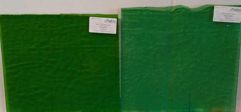 Dark Emerald Green Transparent Effetre Sheet 030