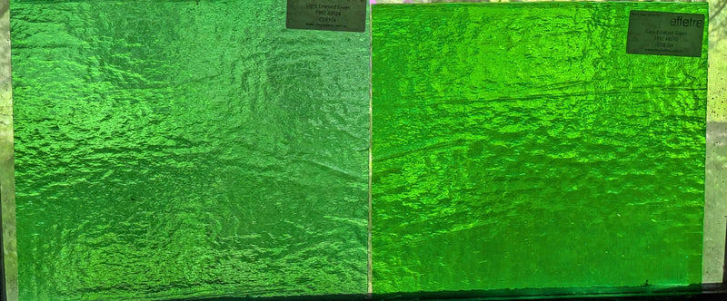 Dark Emerald Green Transparent Effetre Sheet 030