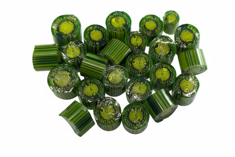 Viridian Bloom Murrine Millefiori Maherster Art Glass COE090