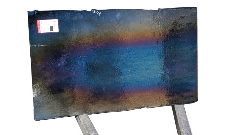 Black with Rainbow Iridescent Opaque Bullseye Sheet 100 3MM