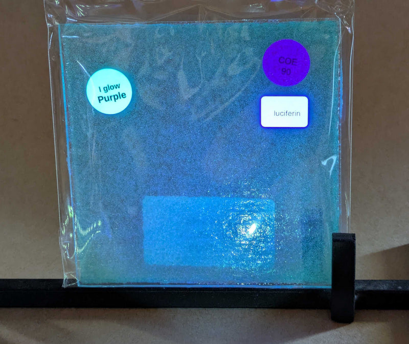 Luciferin Glow Glass Sheet COE090 Studio Square