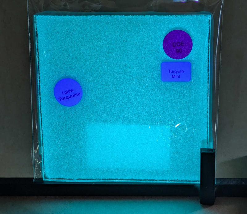 Turqish Mint Glow Glass Sheet COE090 Studio Square
