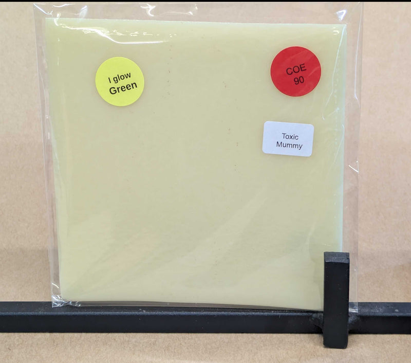 Toxic Mummy Glow Glass Sheet COE090 Studio Square