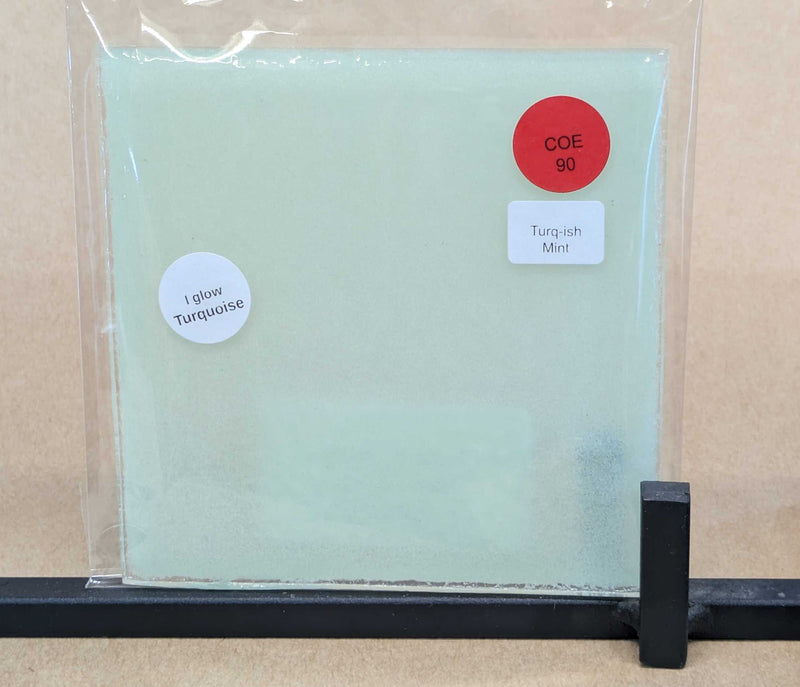 Turqish Mint Glow Glass Sheet COE090 Studio Square