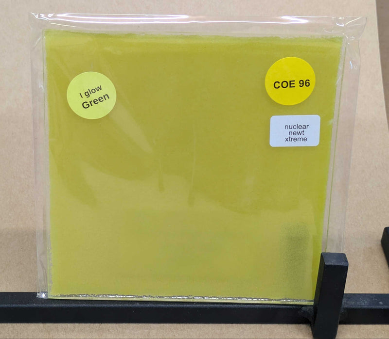 Nuclear Newt Xtreme Glow Glass Sheet COE096 Studio Square