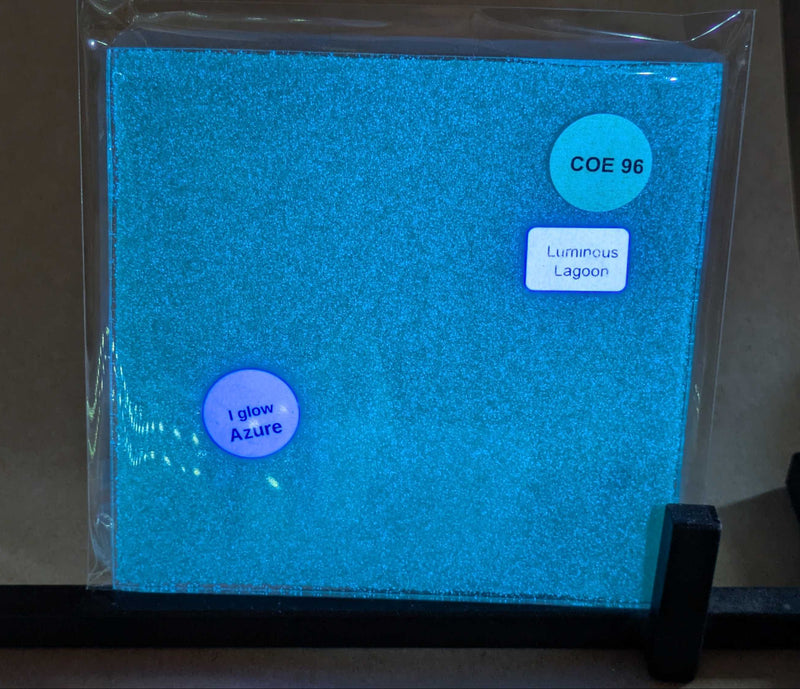 Luminous Lagoon Glow Glass Sheet COE096 Studio Square