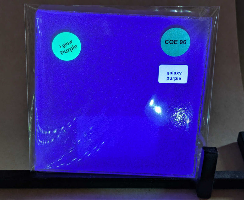 Galaxy Purple Glow Glass Sheet COE096 Studio Square