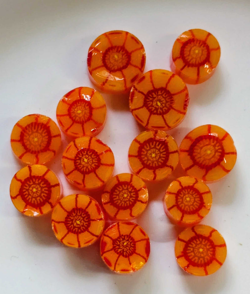 Ember Marigold - Flowers Millefiori Murrine Tabitha's Emporium COE096