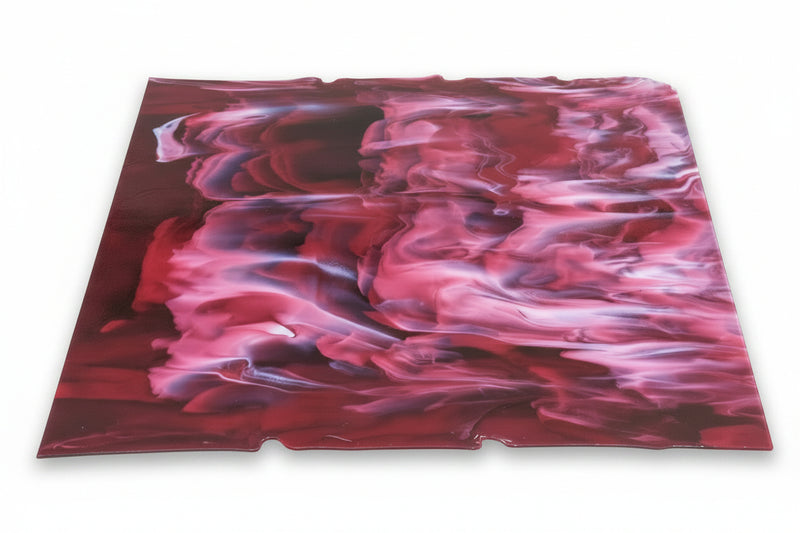 Cranberry Pink, White Streaky Bullseye Sheet 2311 3MM