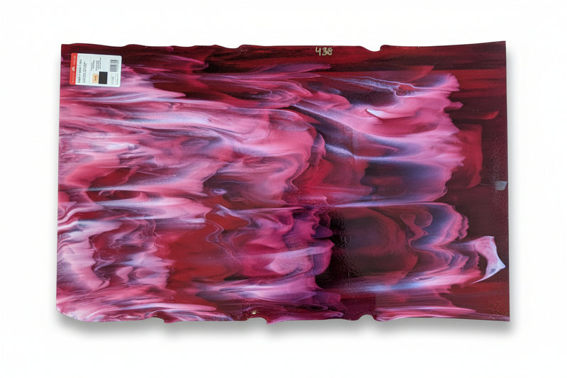 Cranberry Pink, White Streaky Bullseye Sheet 2311 3MM