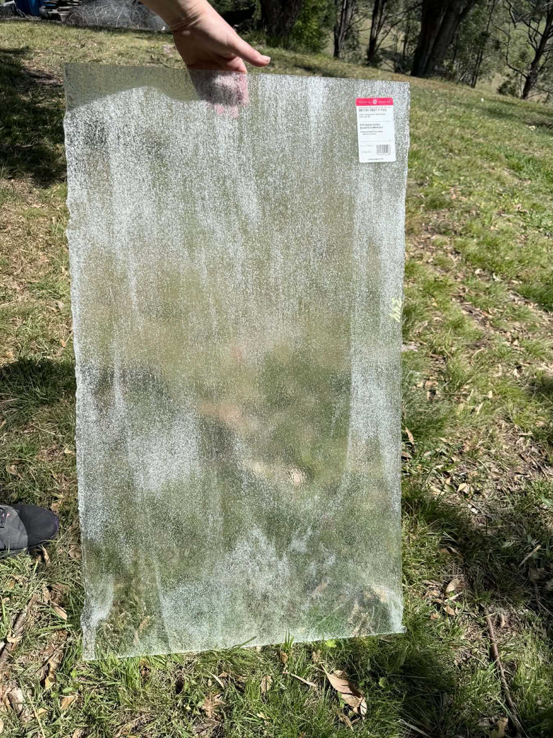 Clear, Seedy Glass Transparent Bullseye Sheet 1101 3MM