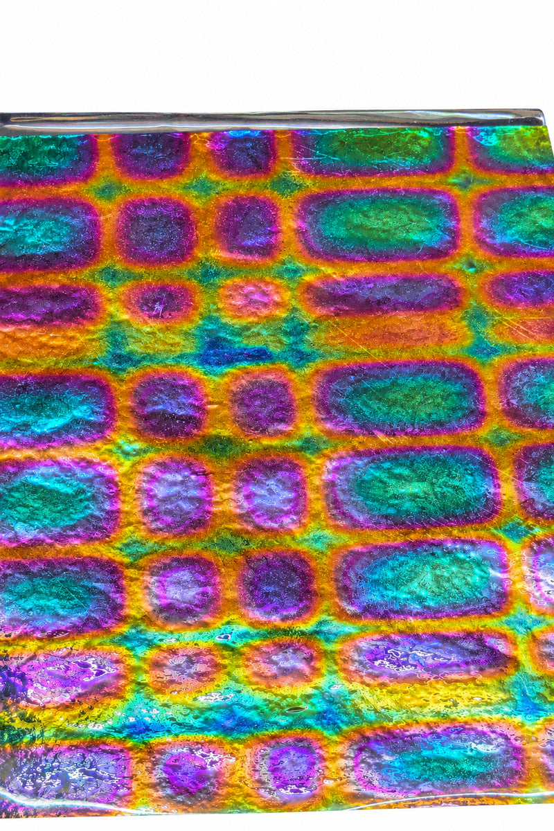 Rainbow Fun Dichroic on Black Sheet COE104