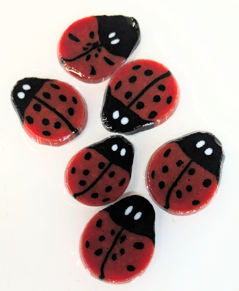 Ladybugs- XL Millefiori Murrine Tabitha's Emporium COE090