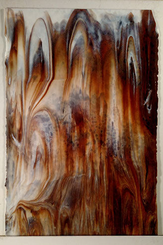 Root Beer on White, Rust Brown Mottled Youghiogheny Sheet Y962120M