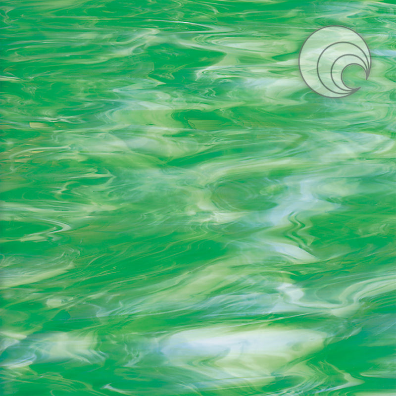 Light Green, White Smooth Fusible Oceanside Sheet 327-2S-F