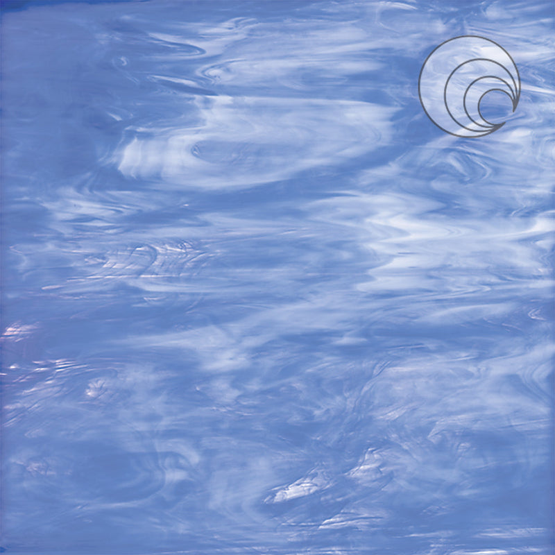 Pale Blue, White Smooth Fusible Oceanside Sheet 337-1S-F