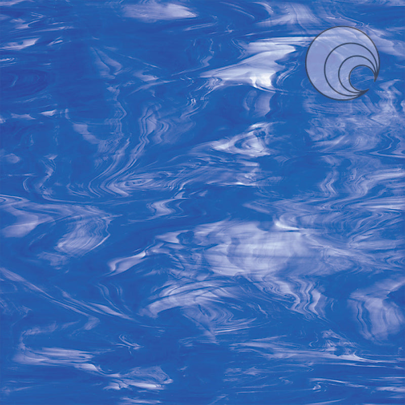 Dark Blue, White Smooth Fusible Oceanside Sheet 337-6S-F