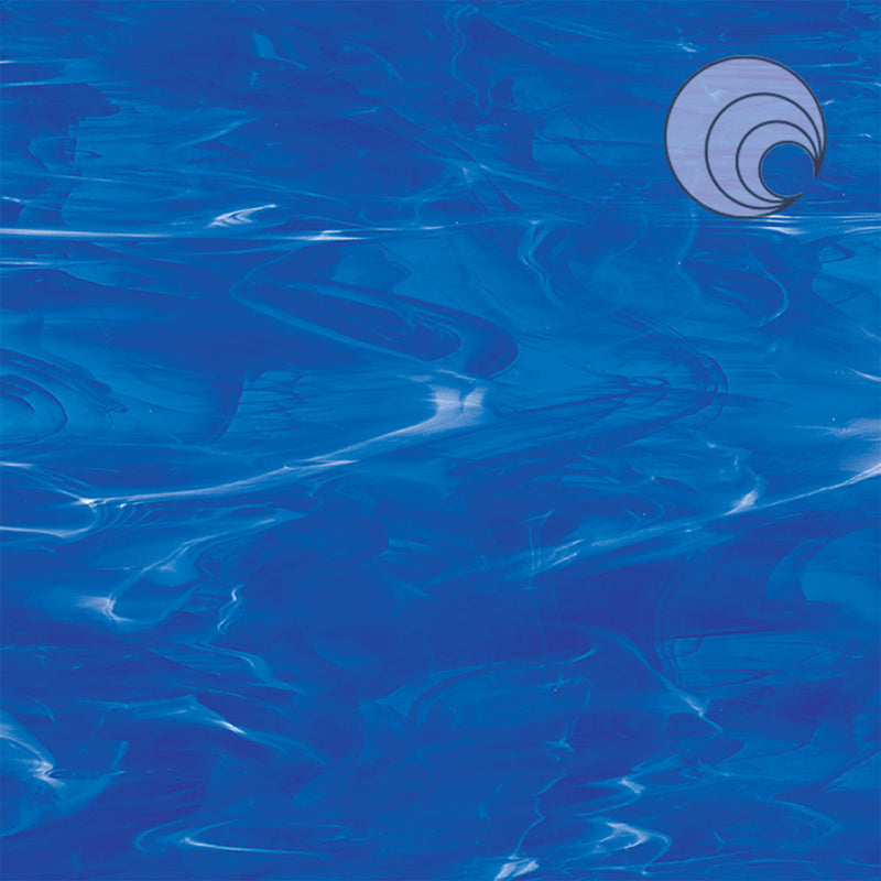Dark Blue/White, Wispy Smooth Fusible Oceanside Sheet 339-6S-F