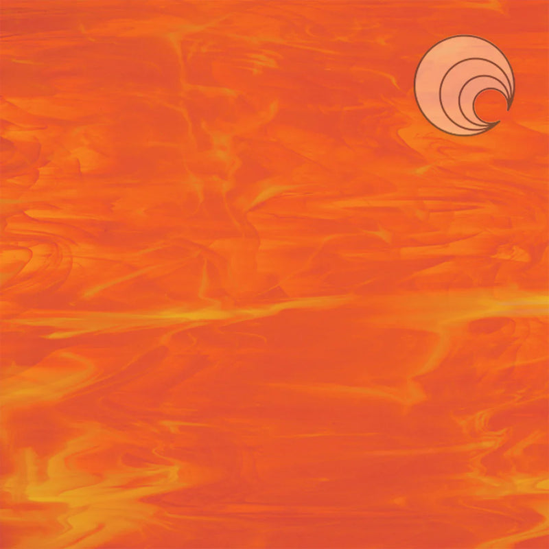Orange/White, Wispy Smooth Fusible Transparent Oceanside Sheet 379-1S-F