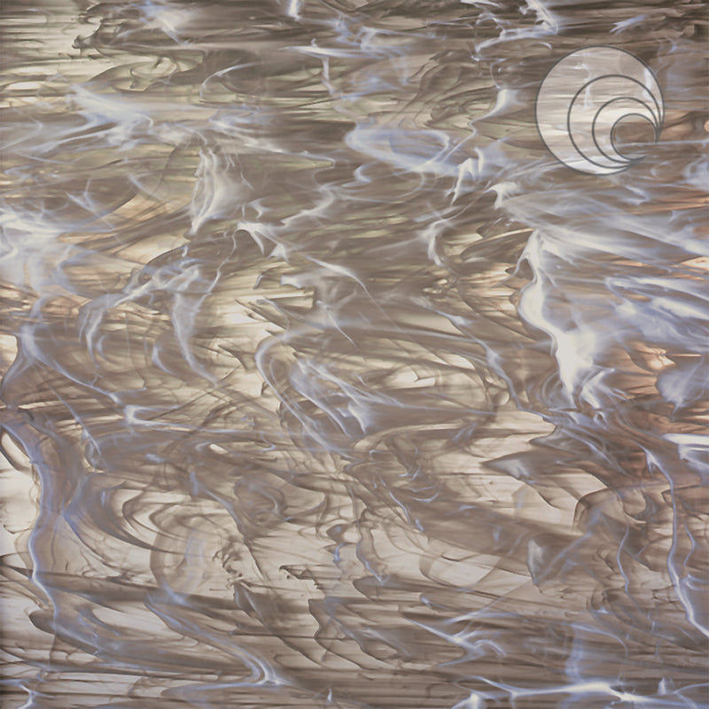 Bronze, White Wispy Smooth Fusible Oceanside Sheet 818-91S-F