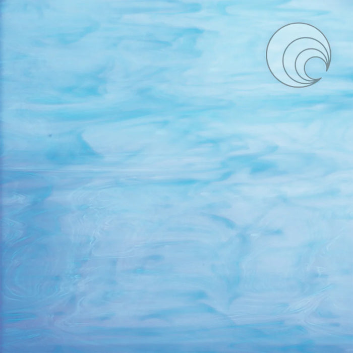 White/Sky Blue Wispy Transparent Oceanside Sheet 833-51S-F