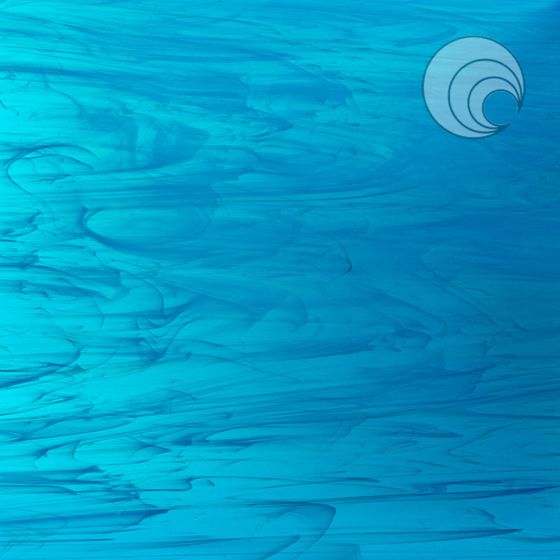 Blue Topaz/White Wispy Smooth Fusible Oceanside Sheet 833-92S-F