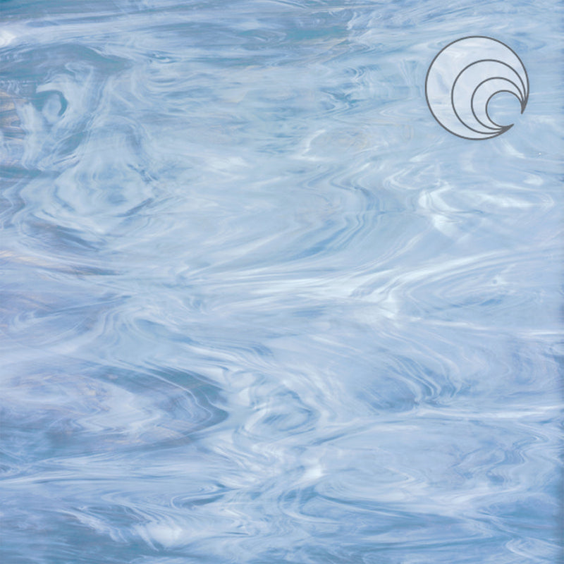 Colonial Blue, White Smooth Fusible Oceanside Sheet 838-72S-F