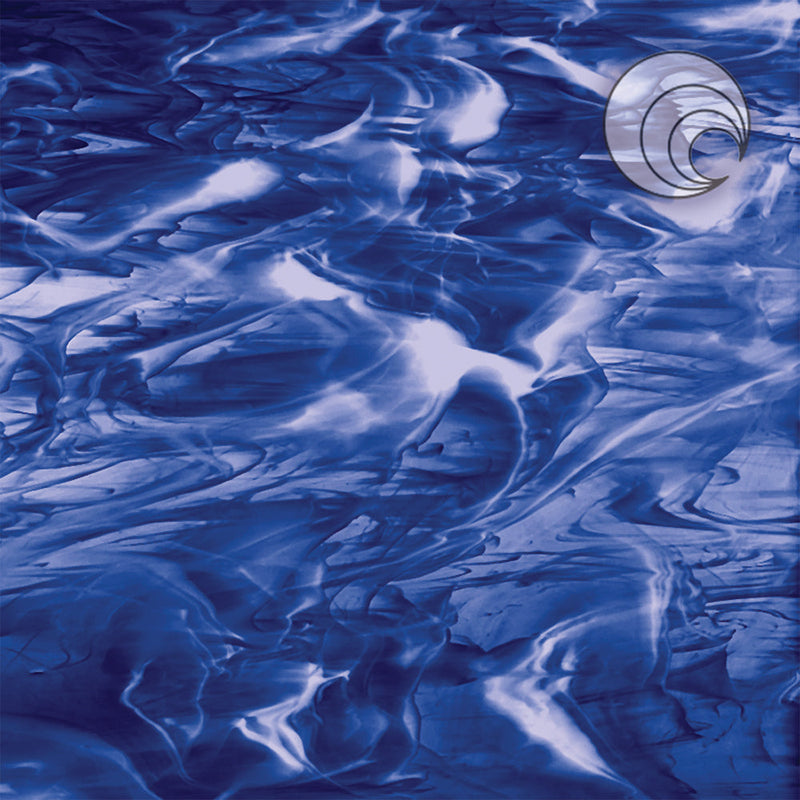 Navy Blue, White Wispy Smooth Fusible Oceanside Sheet 838-96S-F